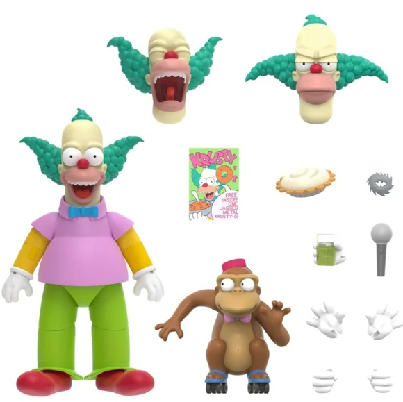 Krusty the Clown Figure & Accessories New In Box